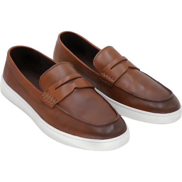 Mens Brown Penny Boat Loafer Casual Shoe US 8 main image 5